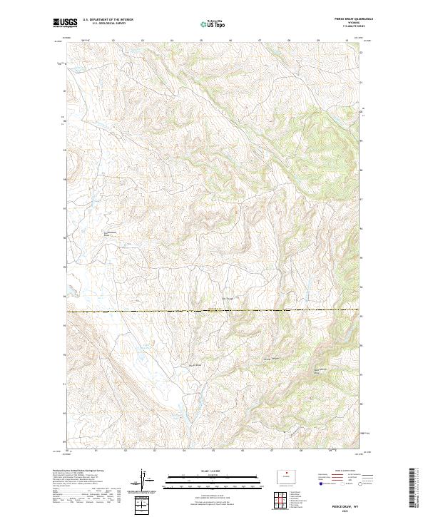 USGS Topographic Map – Pierce Draw