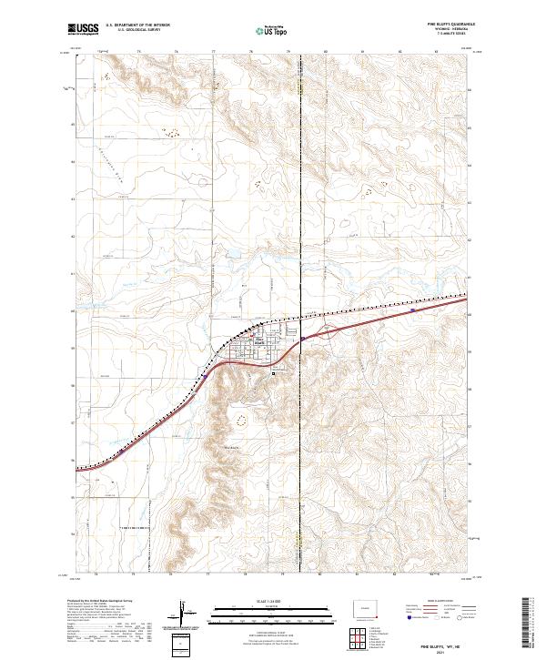 USGS Topographic Map – Pine Bluffs
