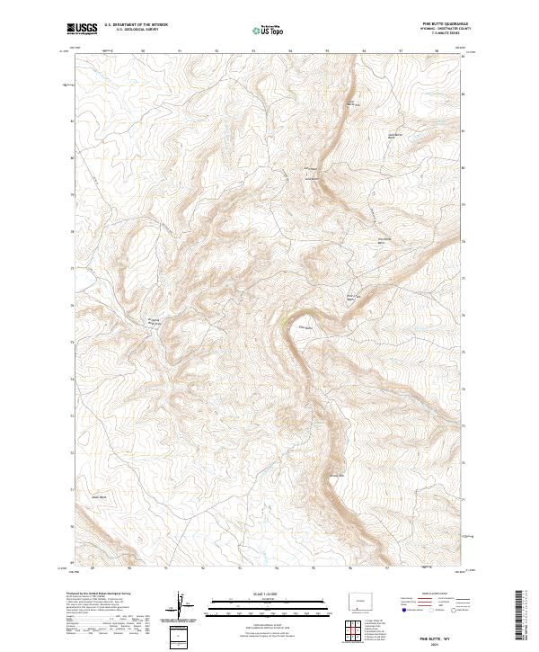 USGS Topographic Map – Pine Butte