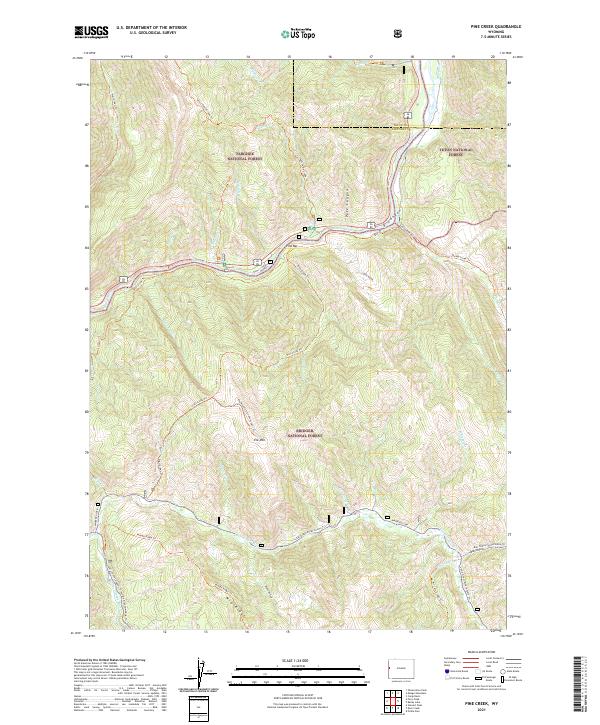 USGS Topographic Map – Pine Creek