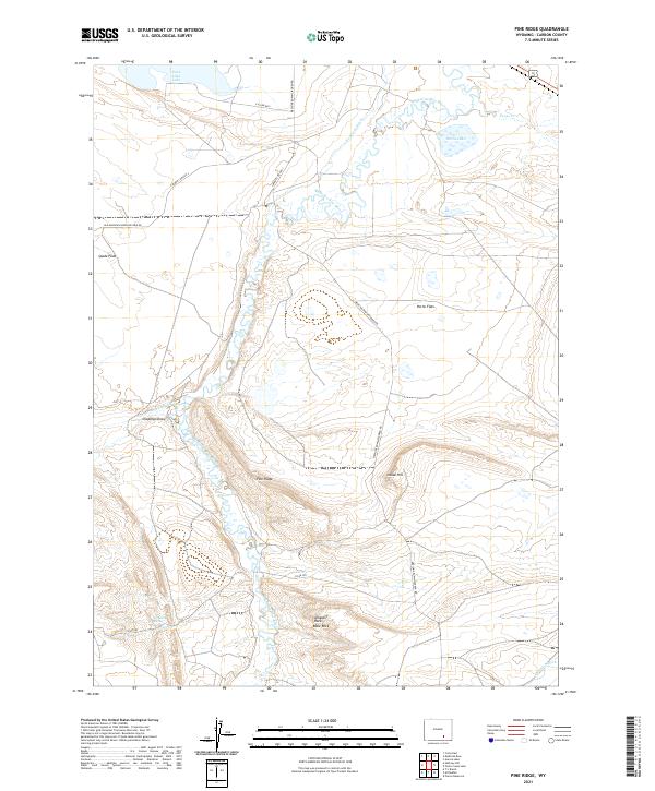 USGS Topographic Map – Pine Ridge