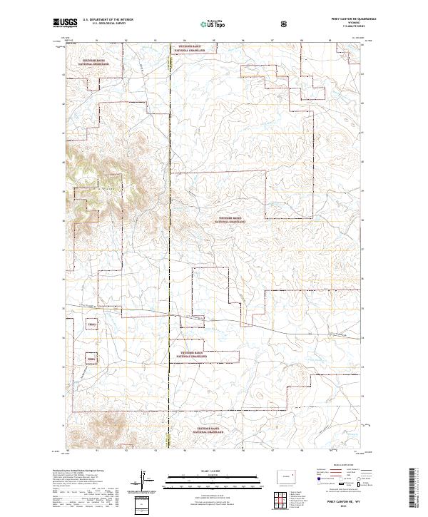 USGS Topographic Map – Piney Canyon NE