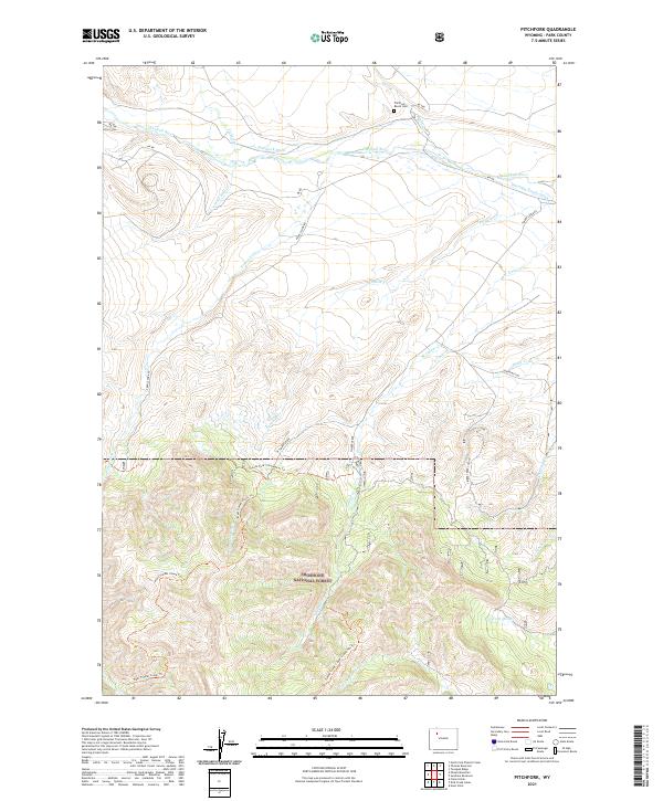 USGS Topographic Map – Pitchfork
