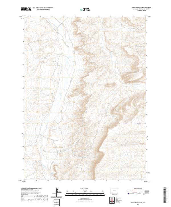 2021 Map of Point of Rocks SW, 2021 Print