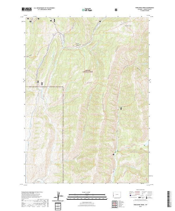 USGS Topographic Map – Porcupine Creek