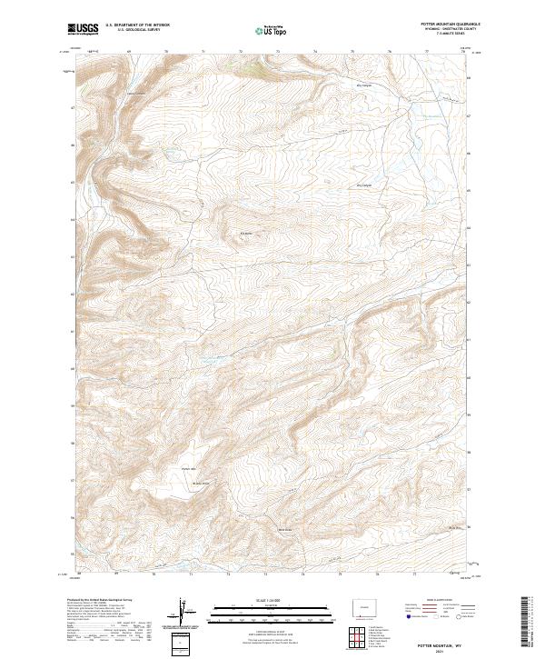 USGS Topographic Map – Potter Mountain