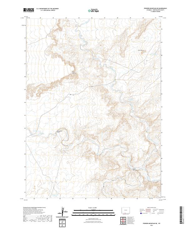 USGS Topographic Map – Powder Mountain NE