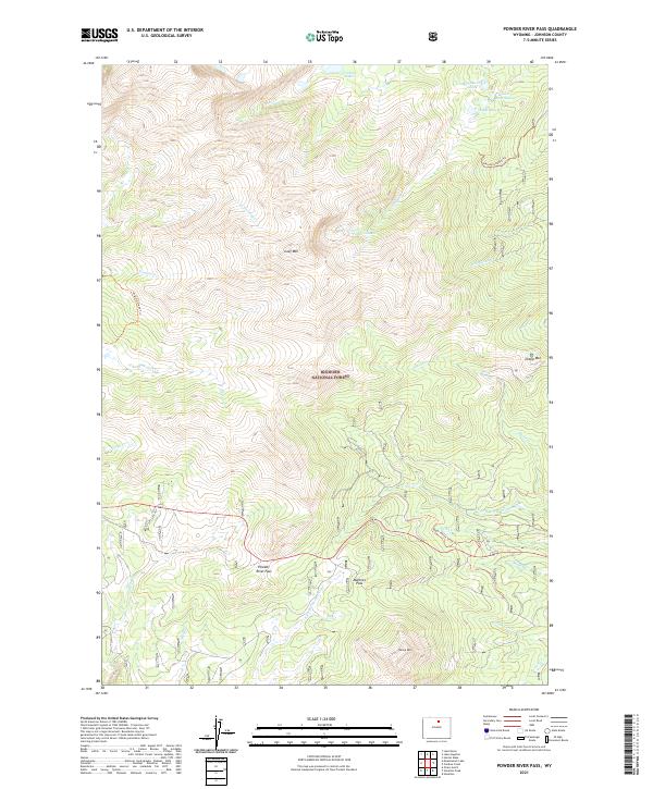 USGS Topographic Map – Powder River Pass