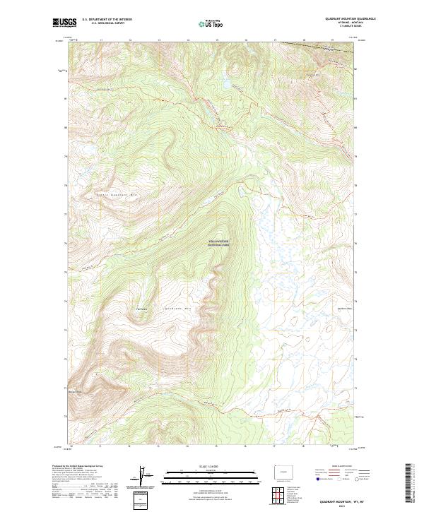 USGS Topographic Map – Quadrant Mountain