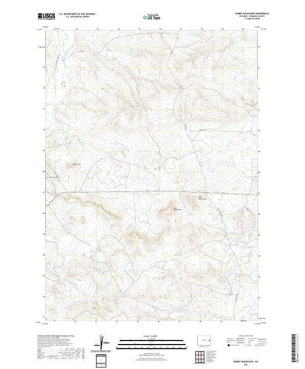 USGS Topographic Map – Rabbit Mountains