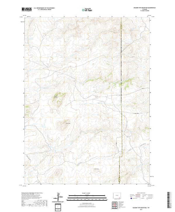 USGS Topographic Map – Ragged Top Mountain