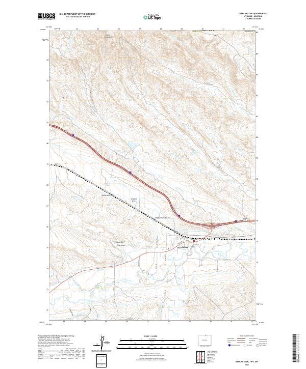 USGS Topographic Map – Ranchester