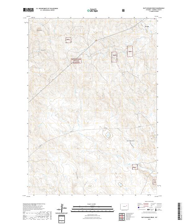 USGS Topographic Map – Rattlesnake Draw