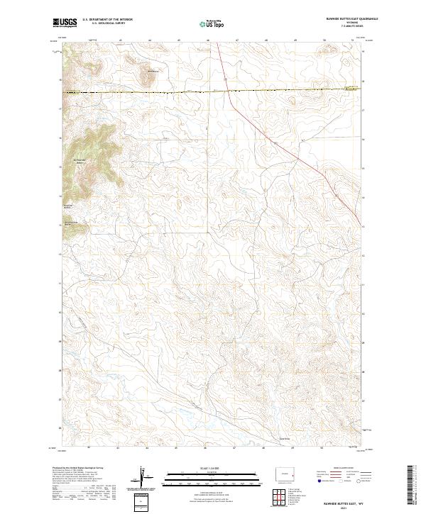 USGS Topographic Map – Rawhide Buttes East