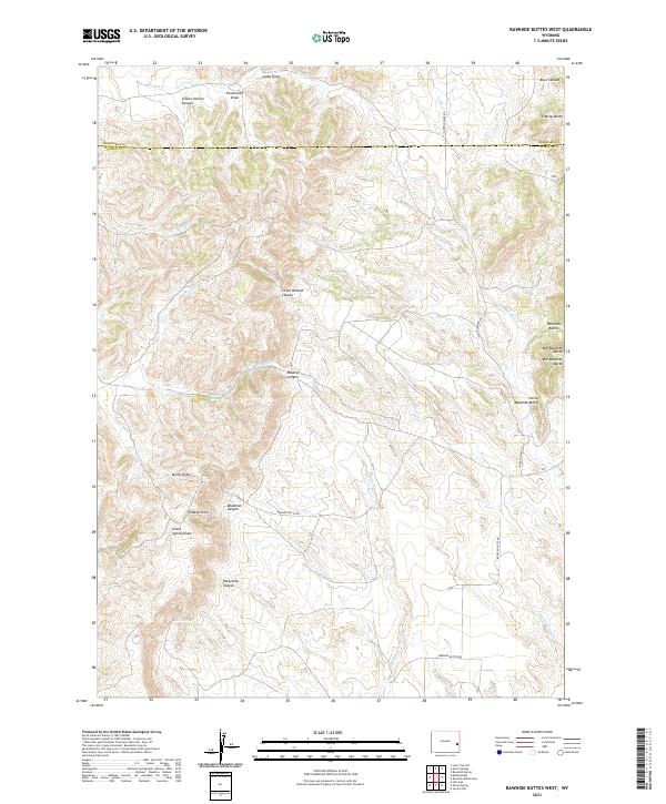 USGS Topographic Map – Rawhide Buttes West