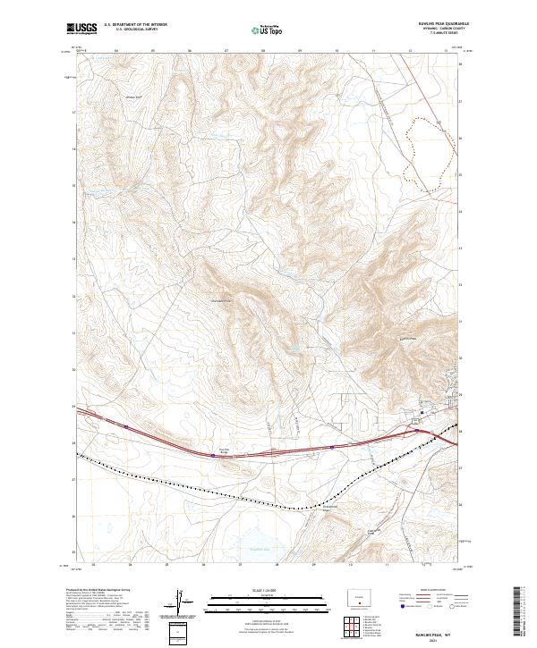 USGS Topographic Map – Rawlins Peak