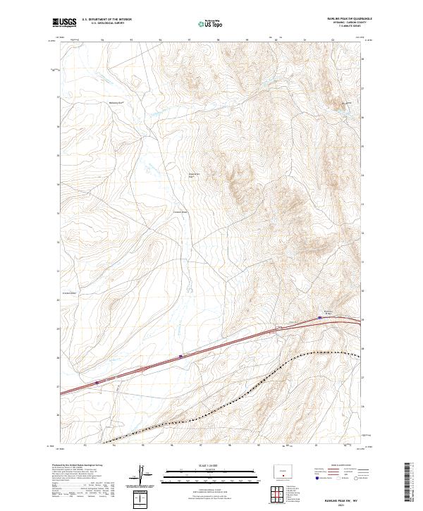 USGS Topographic Map – Rawlins Peak SW