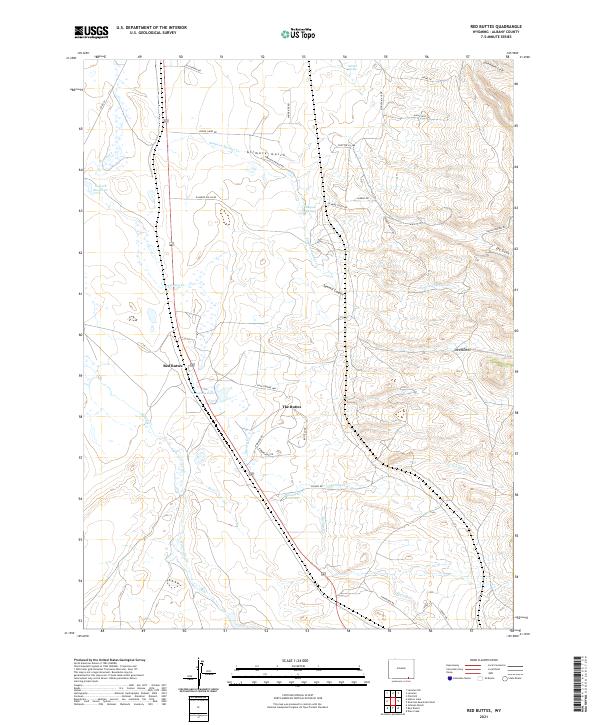 USGS Topographic Map – Red Buttes