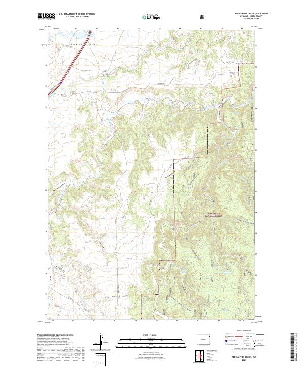USGS Topographic Map – Red Canyon Creek