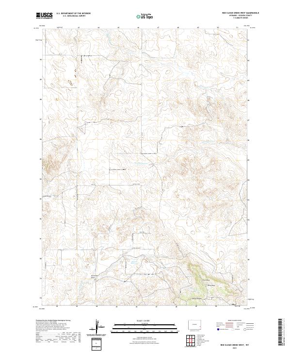 USGS Topographic Map – Red Cloud Creek West
