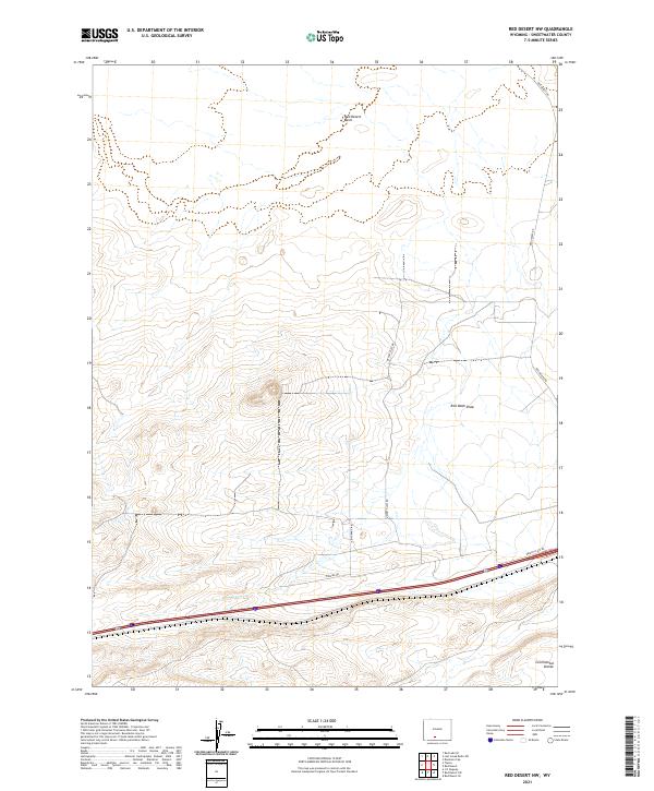 USGS Topographic Map – Red Desert NW