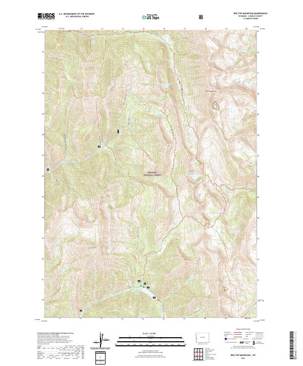 USGS Topographic Map – Red Top Mountain