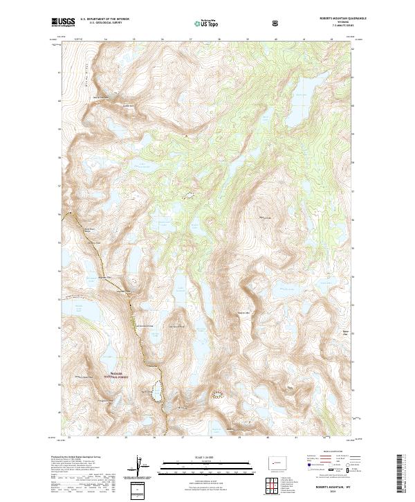 USGS Topographic Map – Roberts Mountain