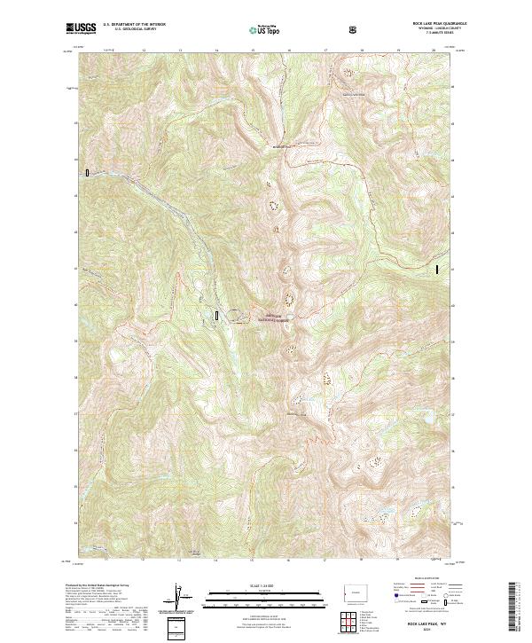 USGS Topographic Map – Rock Lake Peak