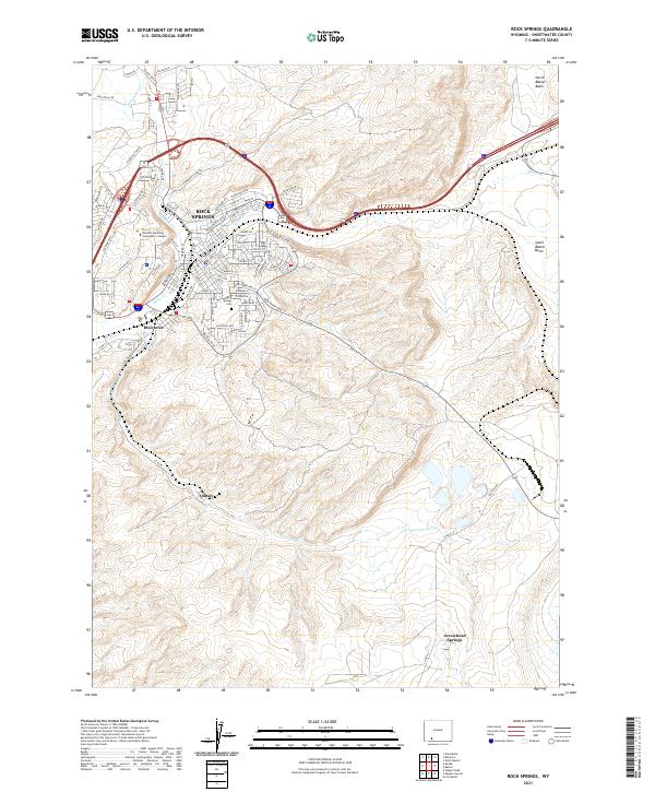 USGS Topographic Map – Rock Springs