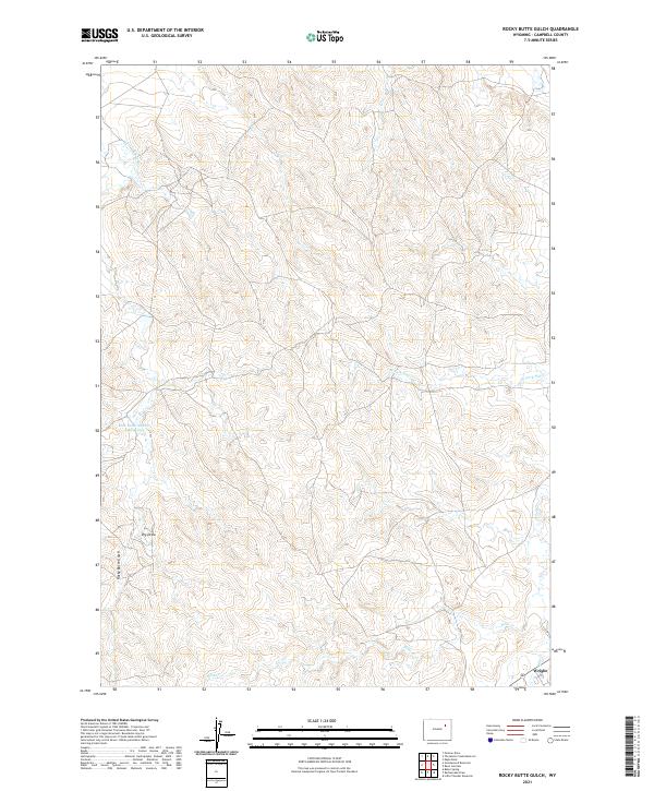 USGS Topographic Map – Rocky Butte Gulch