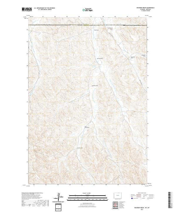 USGS Topographic Map – Roundup Draw