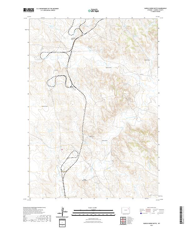USGS Topographic Map – Saddle Horse Butte