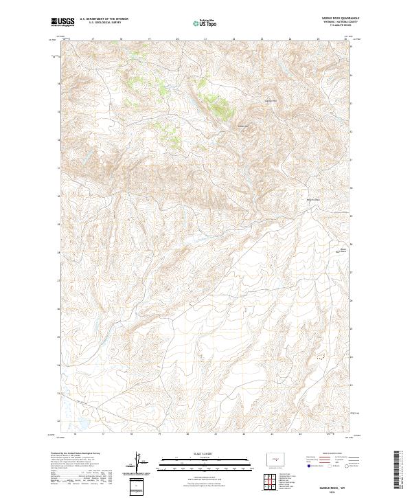 USGS Topographic Map – Saddle Rock