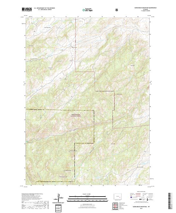 USGS Topographic Map – Saddleback Mountain