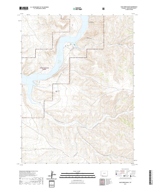USGS Topographic Map – Sage Creek Basin