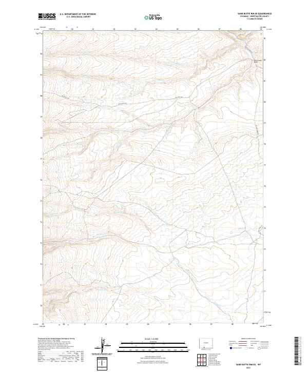 USGS Topographic Map – Sand Butte Rim SE