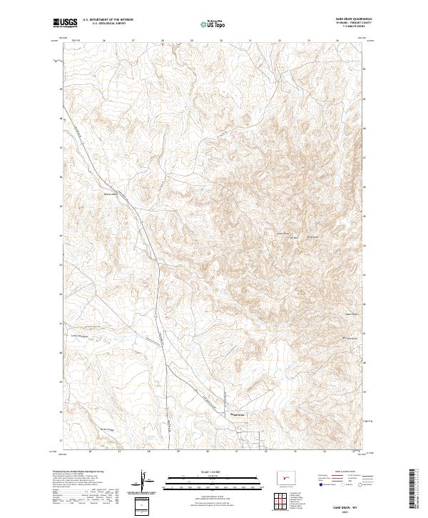 USGS Topographic Map – Sand Draw