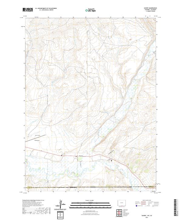 USGS Topographic Map – Savery