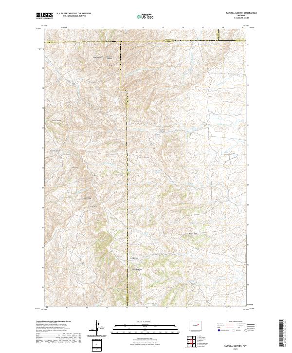 USGS Topographic Map – Sawmill Canyon