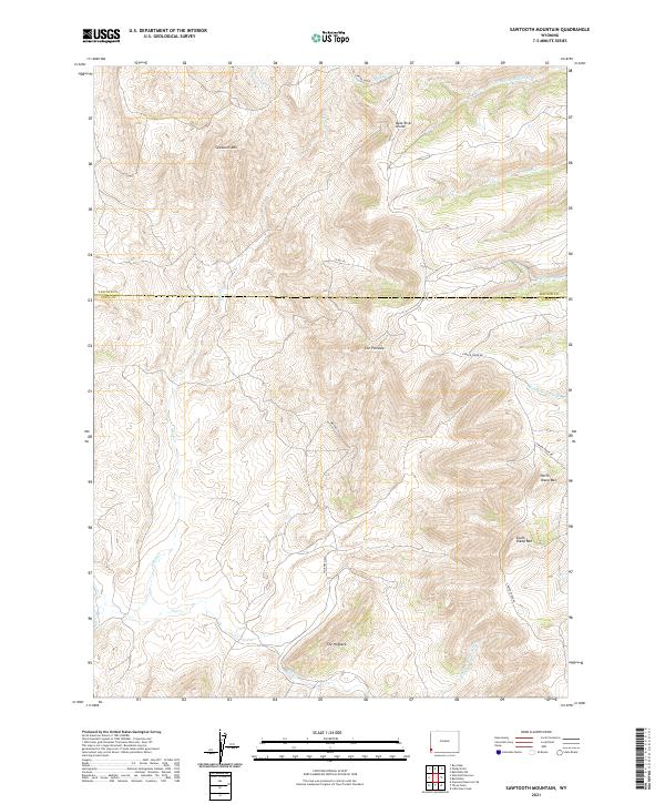 USGS Topographic Map – Sawtooth Mountain