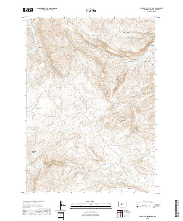 USGS Topographic Map – Schoettlin Mountain