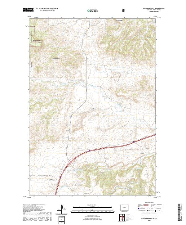 USGS Topographic Map – Schoolmarm Butte