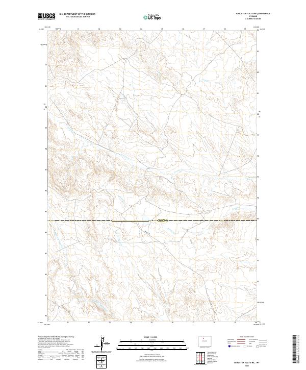 2021 Map of Schuster Flats NE, 2021 Print