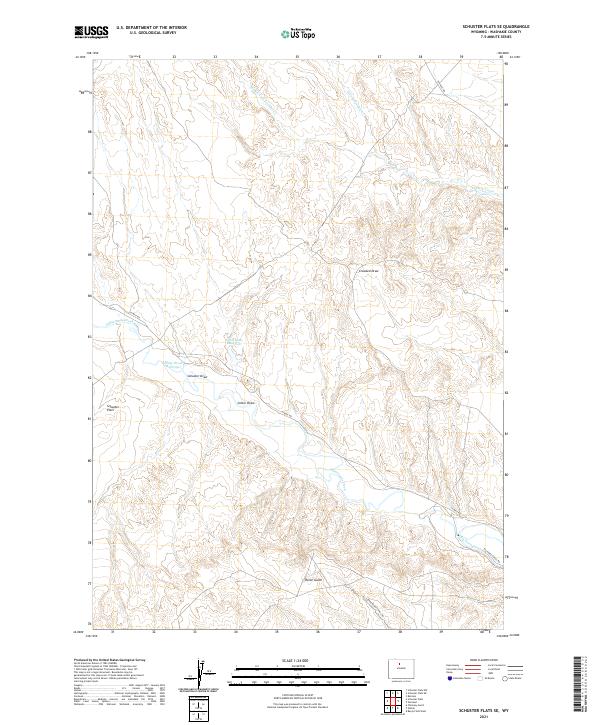 USGS Topographic Map – Schuster Flats SE