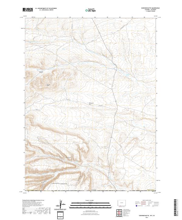USGS Topographic Map – Scrivner Butte
