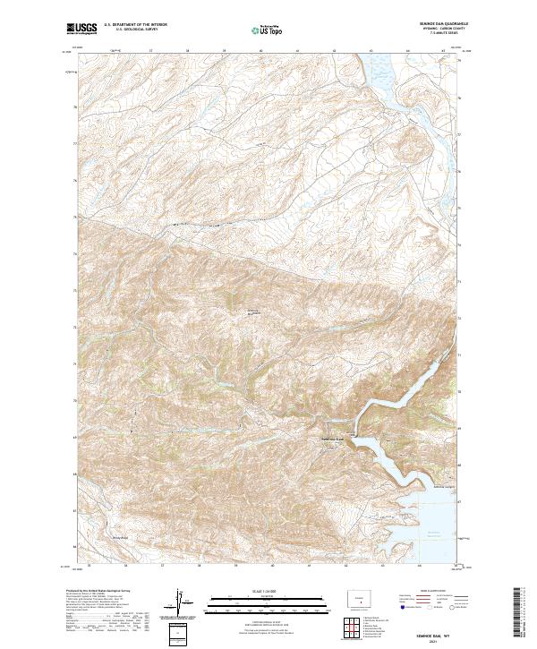 USGS Topographic Map – Seminoe Dam