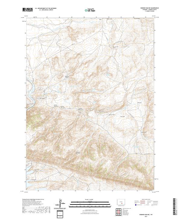 USGS Topographic Map – Seminoe Dam NE