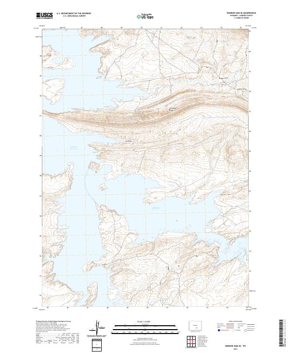 USGS Topographic Map – Seminoe Dam SE