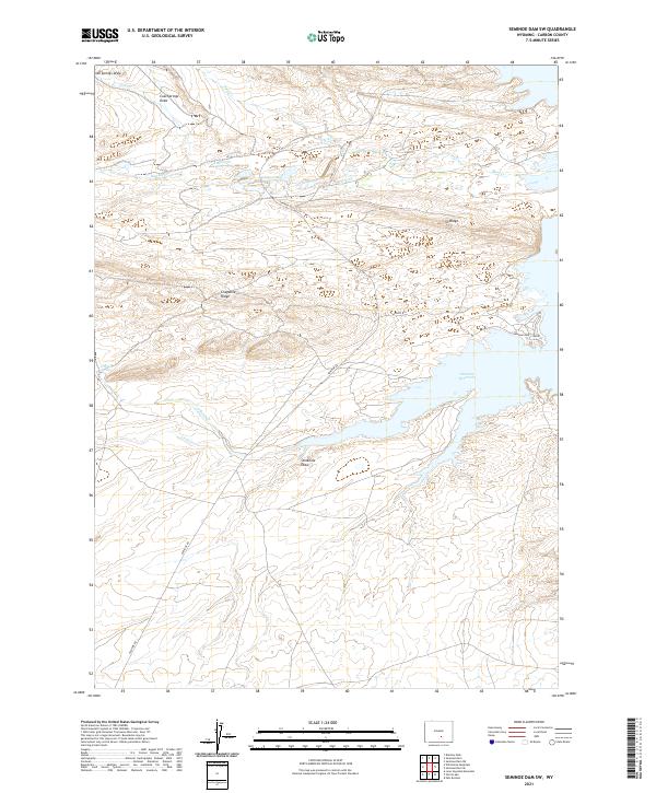USGS Topographic Map – Seminoe Dam SW