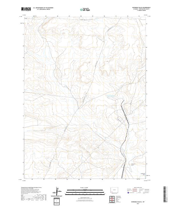 USGS Topographic Map – Sevenmile Gulch